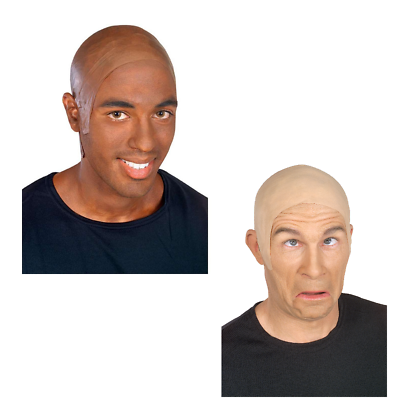 Latex Bald Cap (choose Your Color) Flesh Skin Clown Costume Adult
