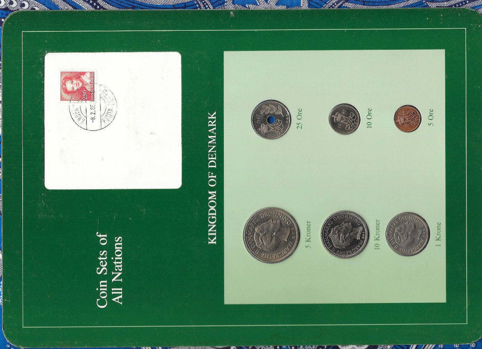 Coin Sets Of All Nations Denmark 5 Ore 5 Kroner 1984 10,1 Kroner 25,10 Ore 1987