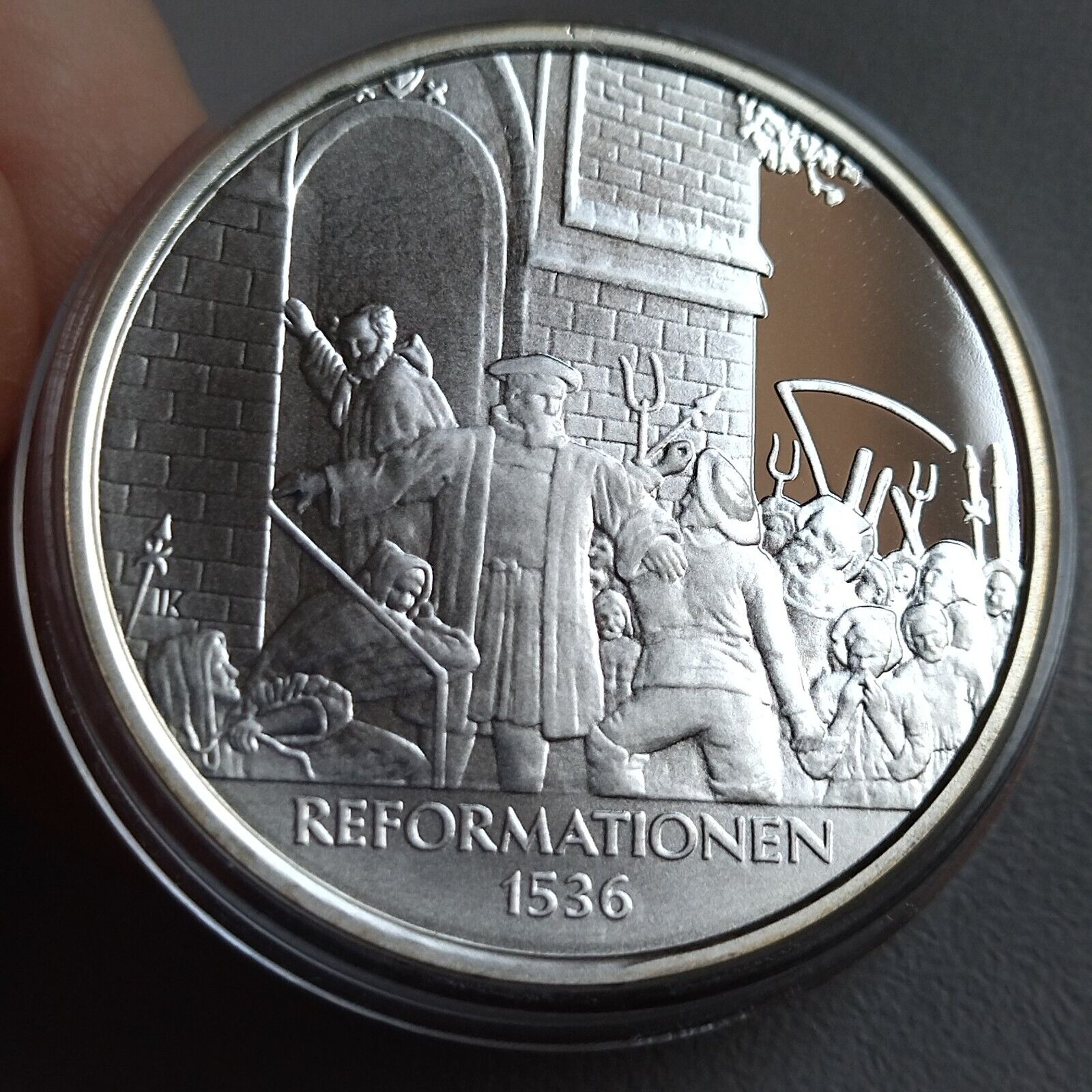 Medalie Danmarks Historie - Reformationen 1536 - Silver
